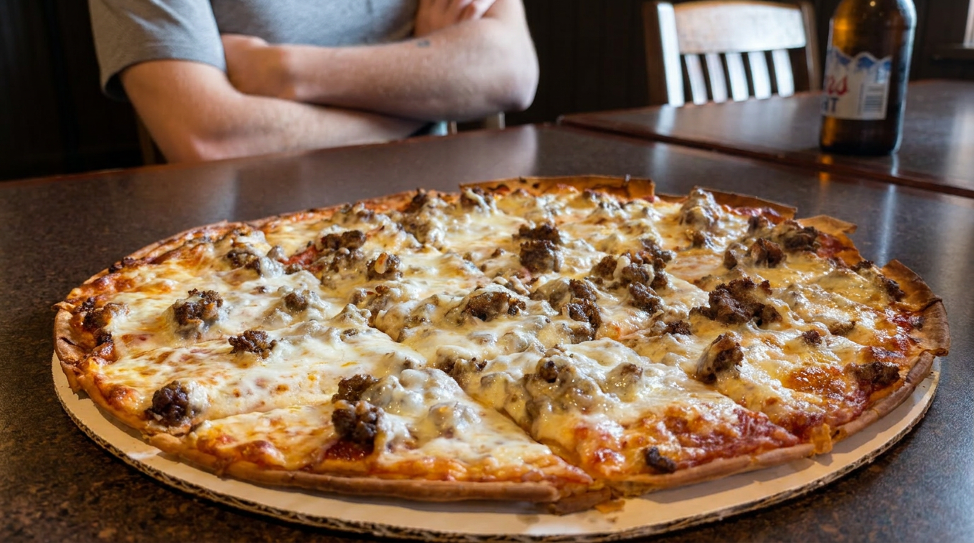 Thin crust pizza